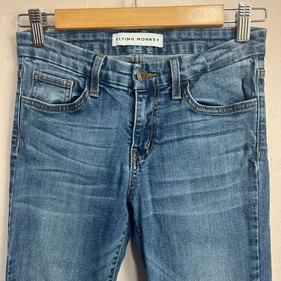 Flying Monkey Size 26 Color Block Ankle Skinny Jeans - Picture 2 of 8